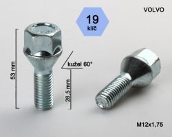 Bolt 12X1.75X27  H19 kon/cink Volvo(300)